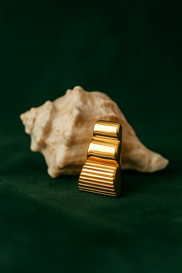 Pyramid Earrings - Gold Plated