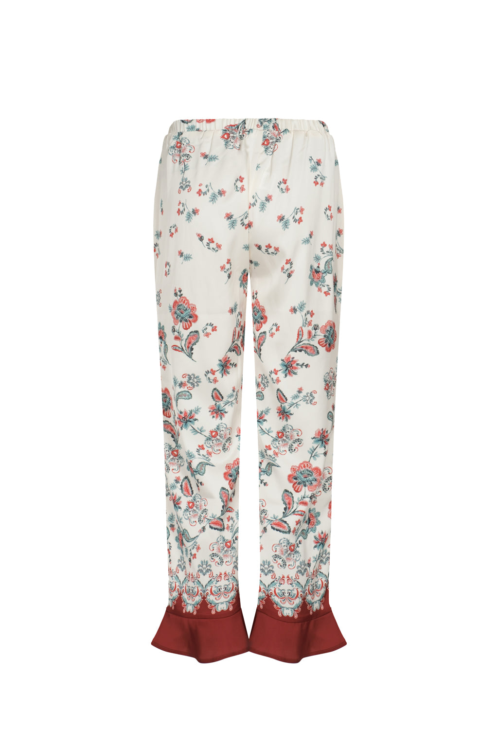 Pantalon droit à imprimé - fleur vintage