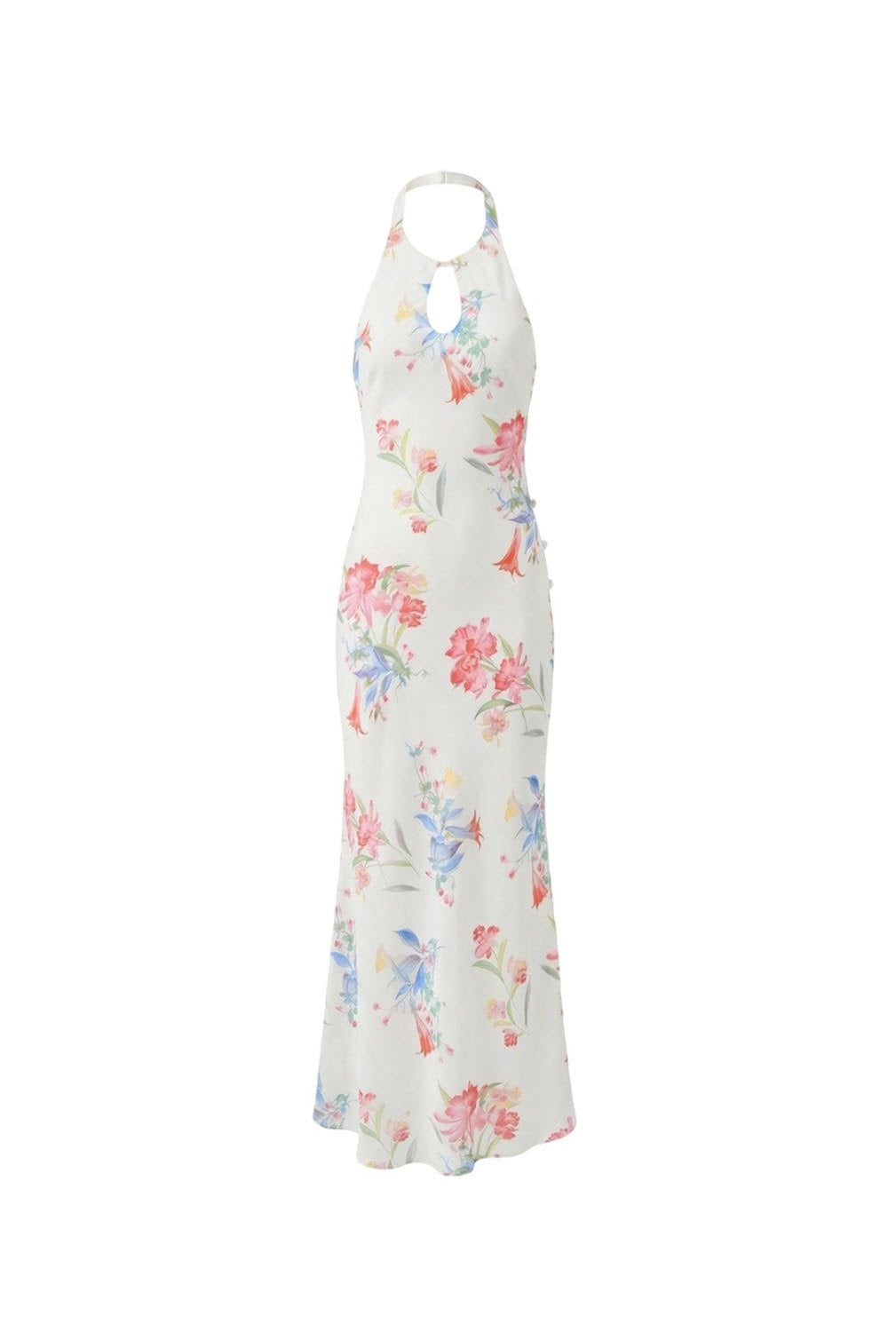 Robe dos nu à imprimé – Blanc