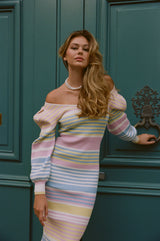 Almost Perfect Knit Dress - Pastel Stripes