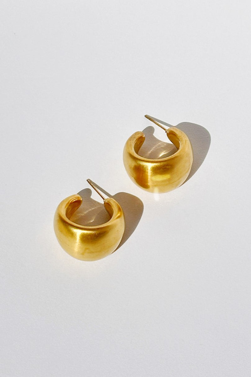  Brushed gold earrings