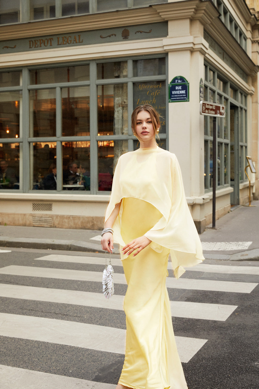 Robe Jaune Satin Mariage