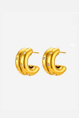 Boucles d'oreilles en forme de C