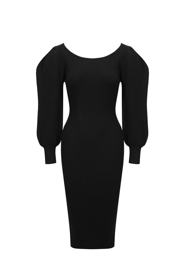 Almost perfect knit dress - black