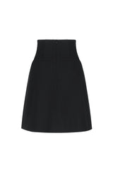 High-waisted miniskirt - black