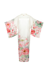 Peony Printed Satin Kimono