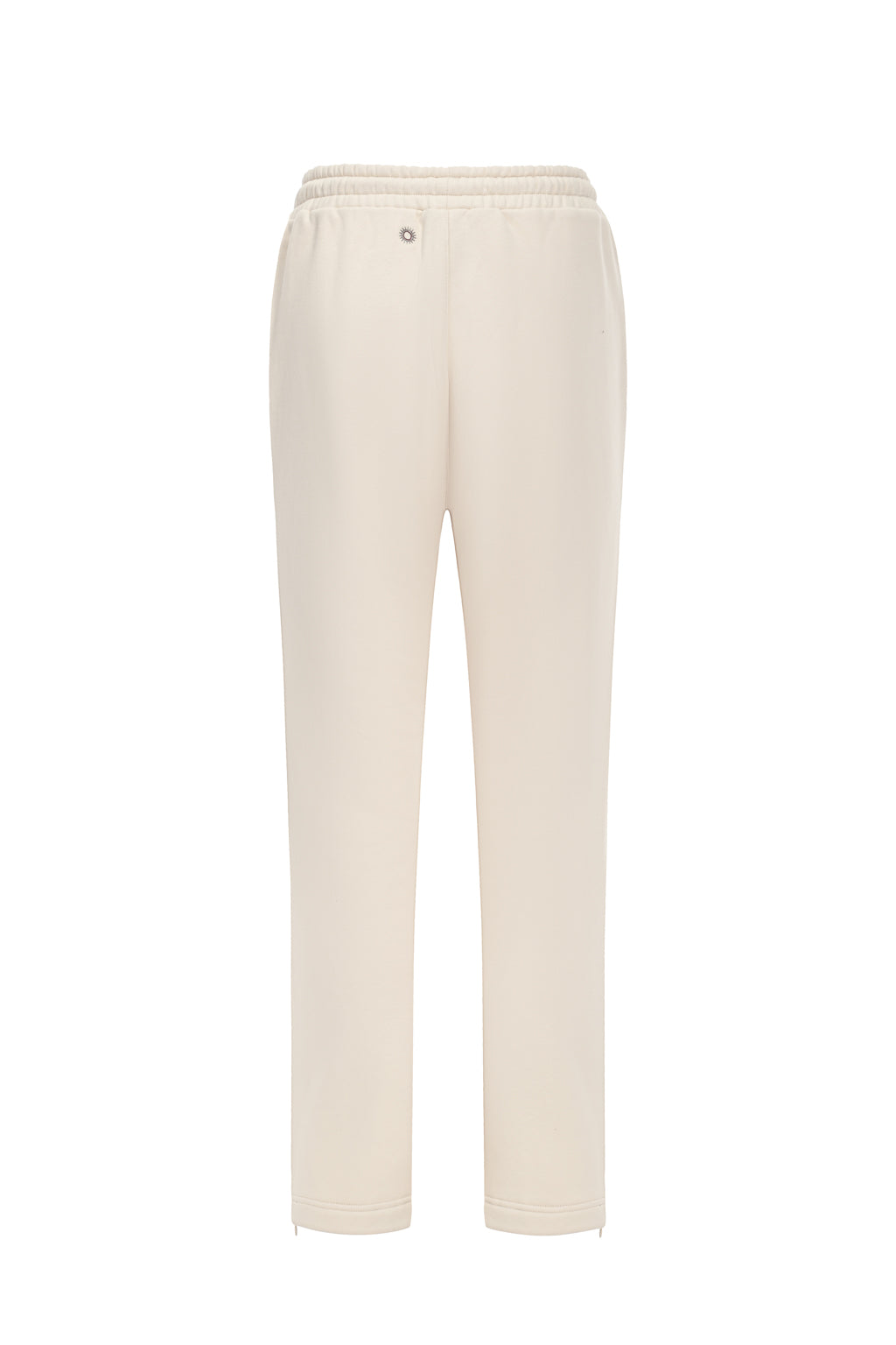 Pantalon sweat en jersey de coton mélangé à broderies - beige