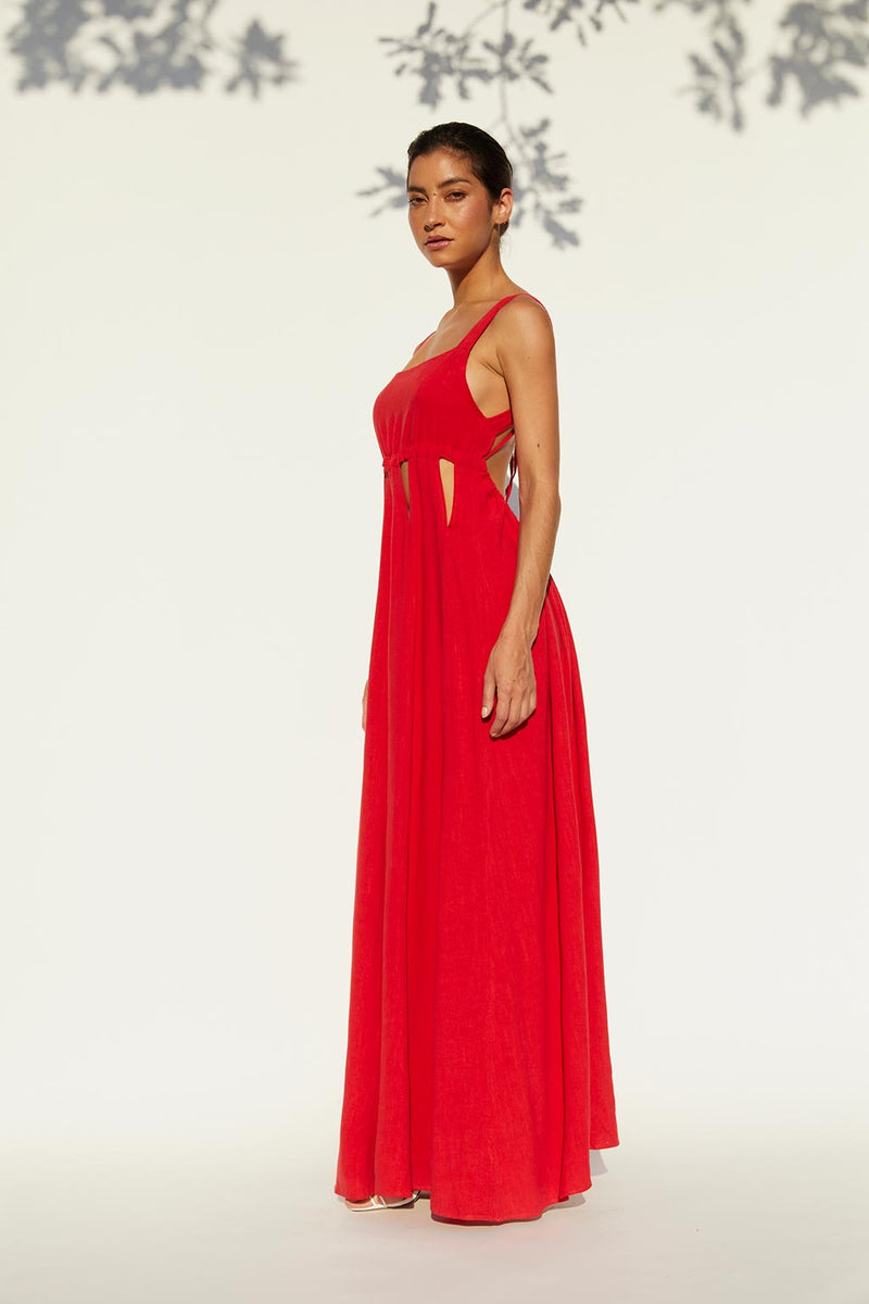 Hebe Maxi Dress Red 