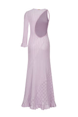 Open-back Maxi Knit Dress Lilac