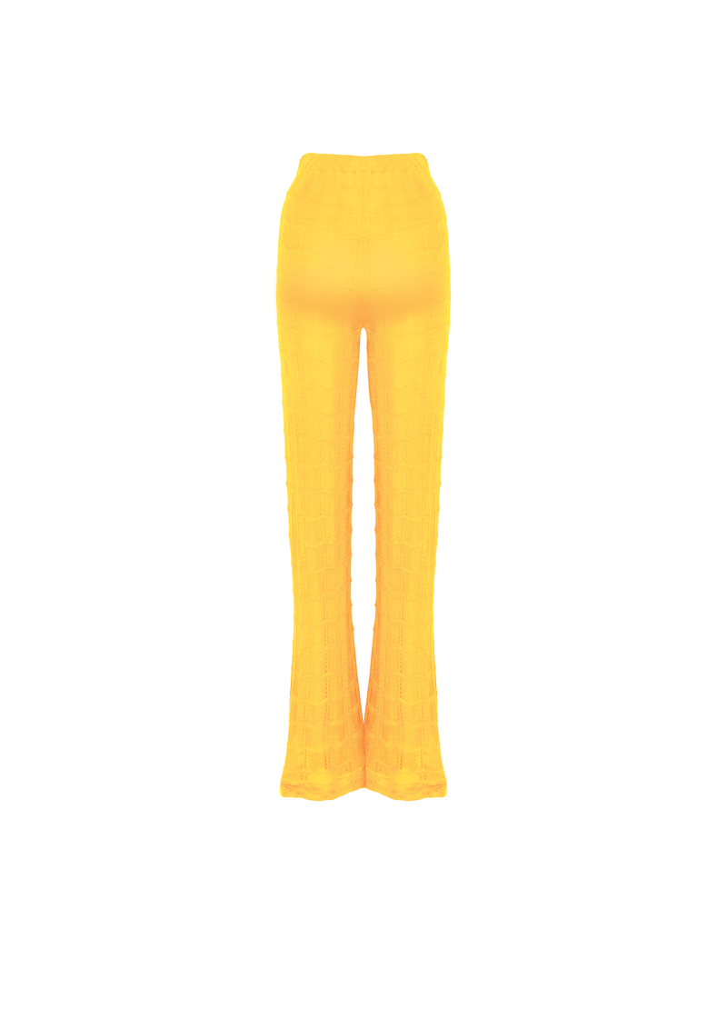 Wave Knit Pants Yellow